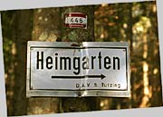  Schild: Heimgarten 